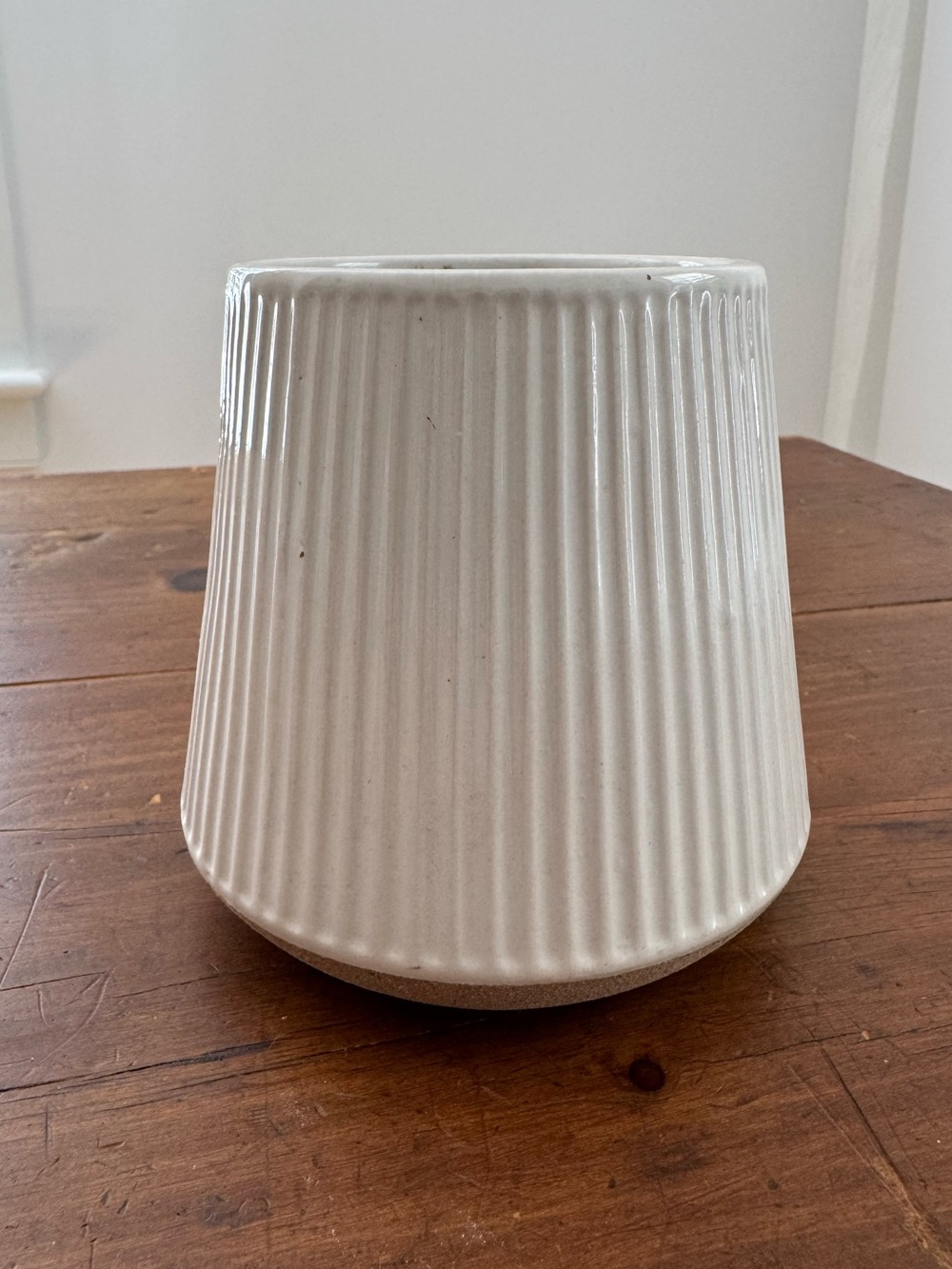 Small White Textured Vase